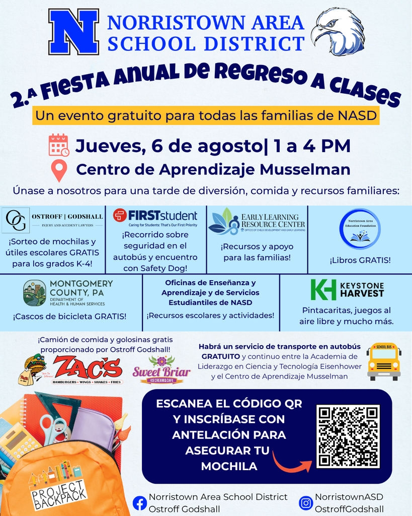 Spanish Back To School Bash Flyer. Details in caption.