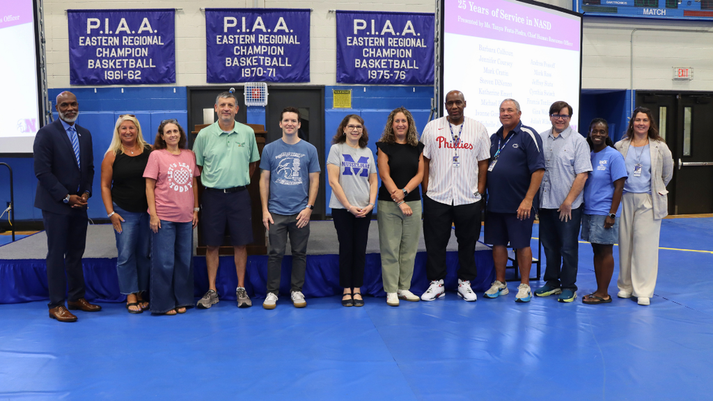 Staff with 25 years of service.