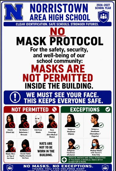 policy for no masks - ENG