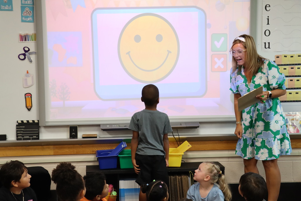 Kindergarten Student and Teacher