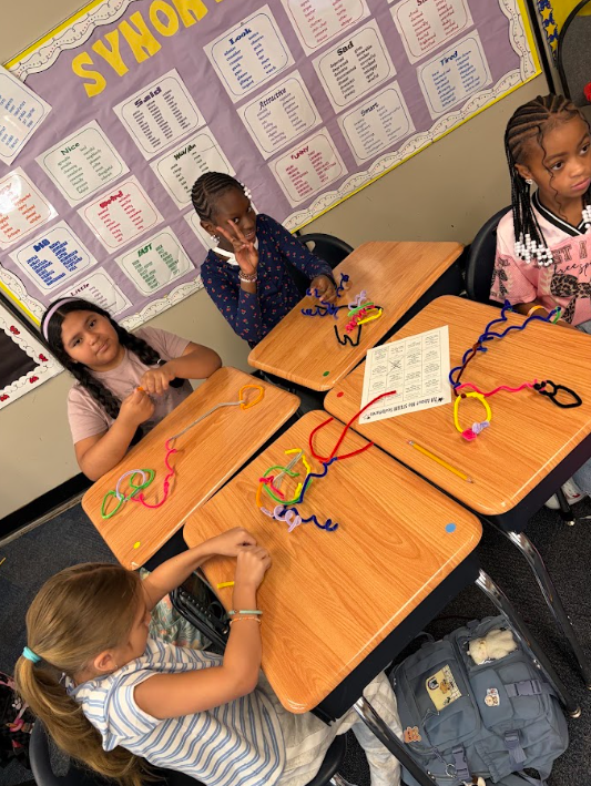A group of students on the first day of school
