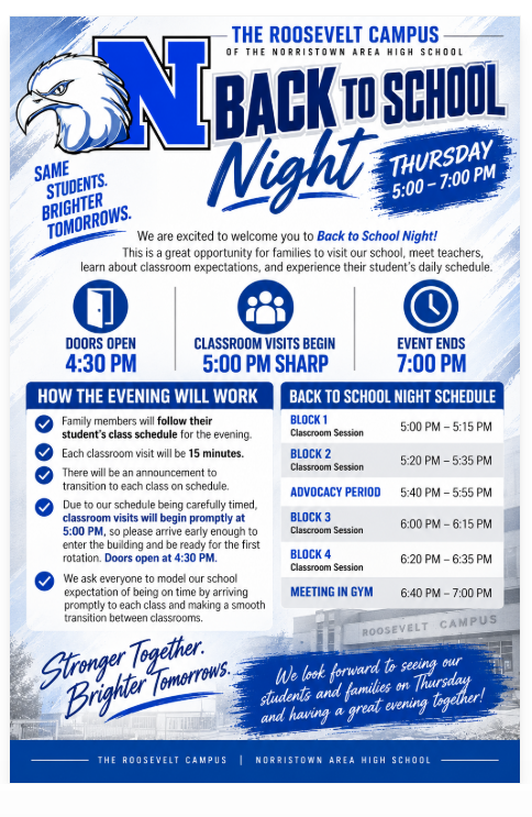 Flyer for the back to school event. Details are in the flyer.