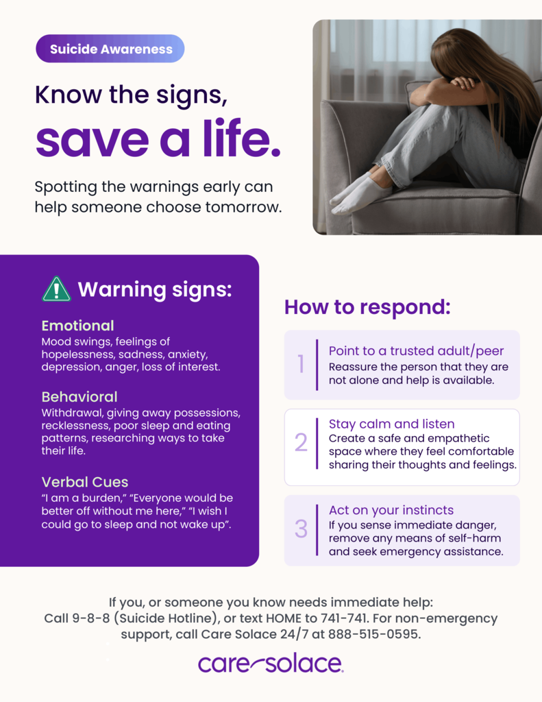 English Suicide Prevention Month Flyer.