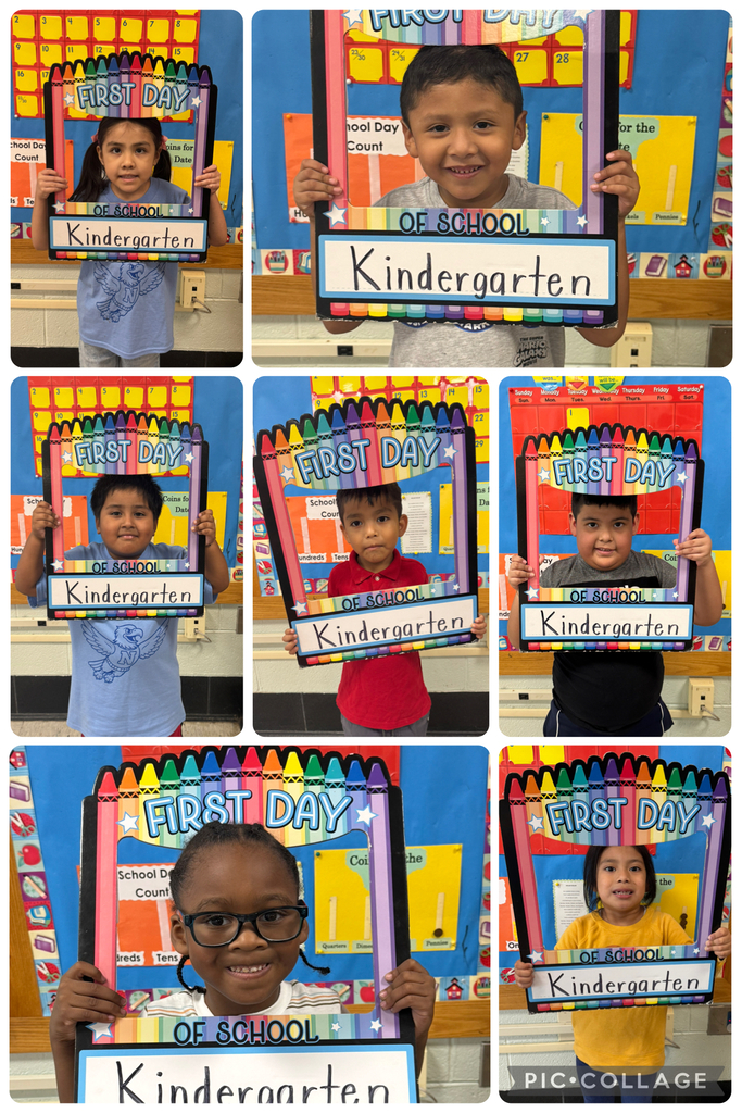 Kindergarten Fun! Frame says "First Day of School, Kindergarten".