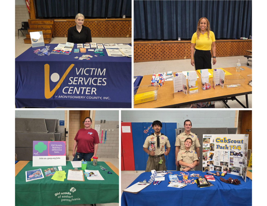 Community groups attend a Back-to-School Night event at Marshall Street.