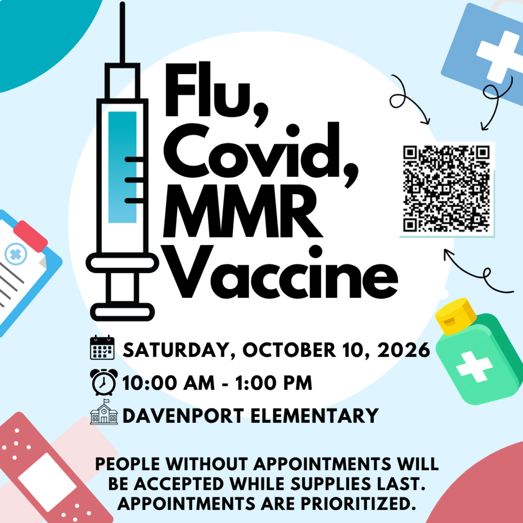 Vaccine clinic at Davenport info
