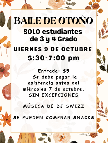 Fall Ball Flyer in Spanish
