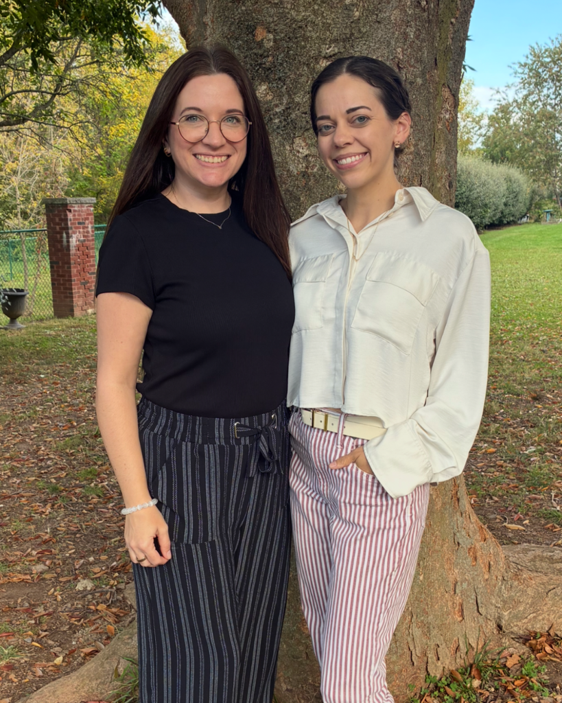 Rebecca and Brittney standing together for photo.