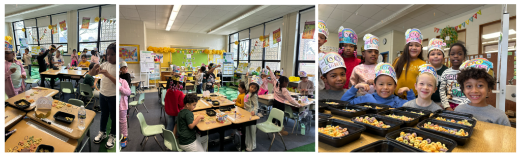 Ms. Siar's class looks like they are having a lot of fun with their 100th day activities!