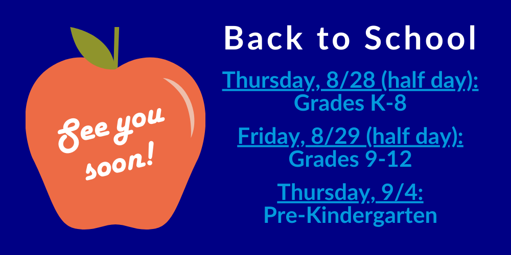 Back to School Dates