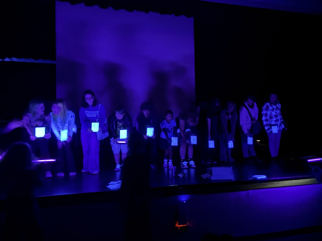 Students in theatre