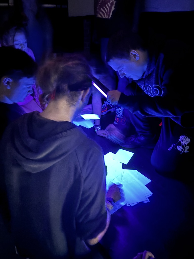Students in theatre