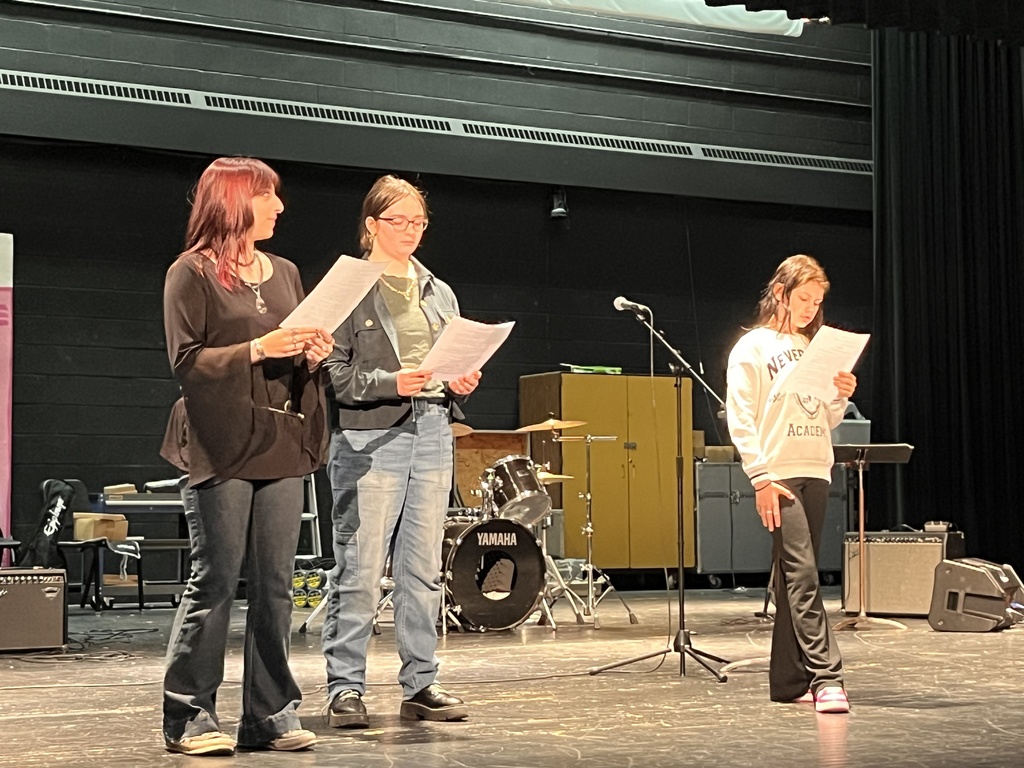 Students in theatre