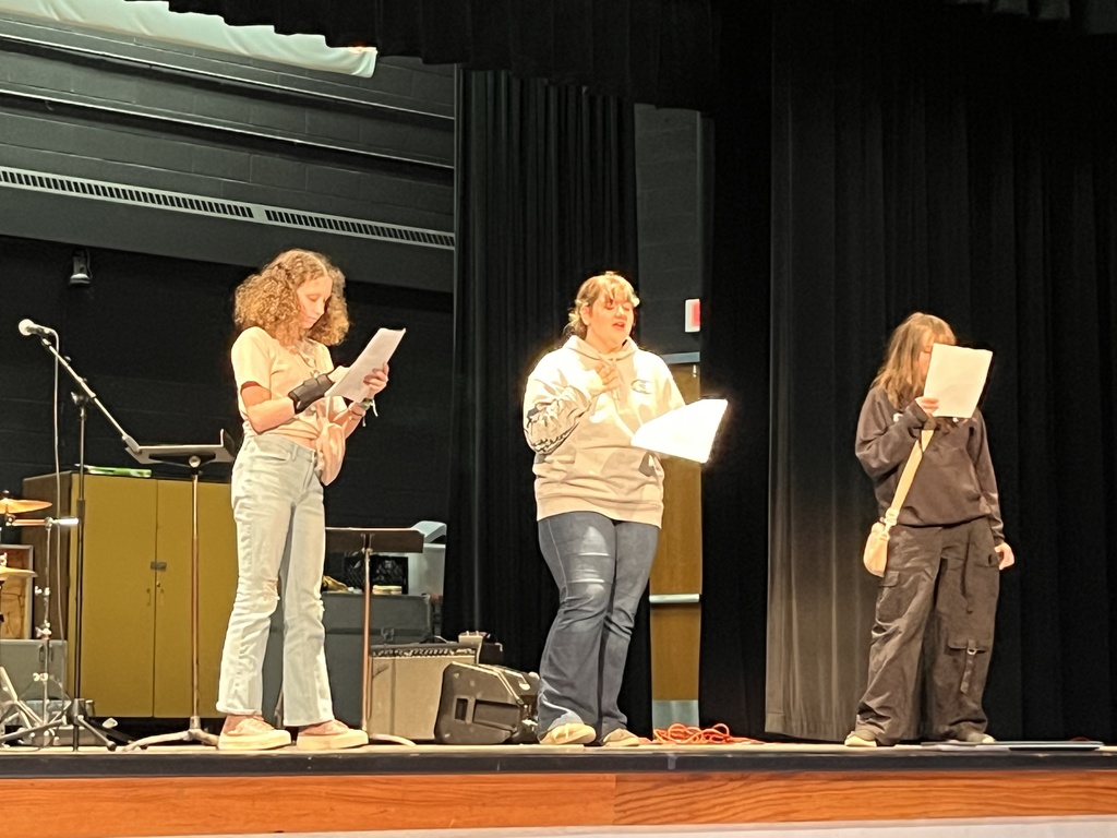 Students in theatre