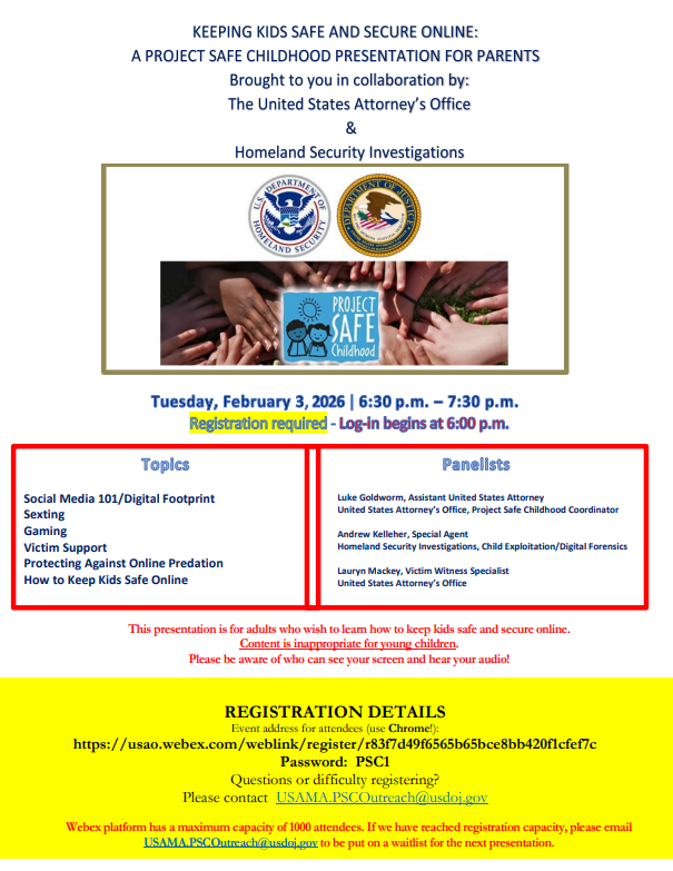 Keeping kids safe flyer