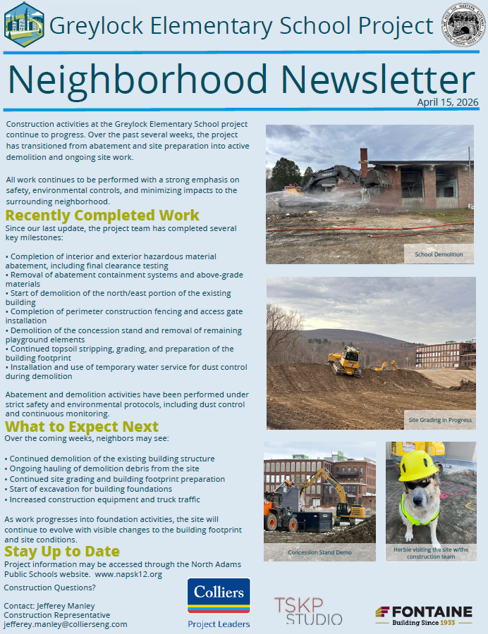 GES Project Neighborhood Newsletter Update 4/27