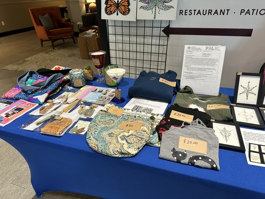 Upcycled clothes at art market