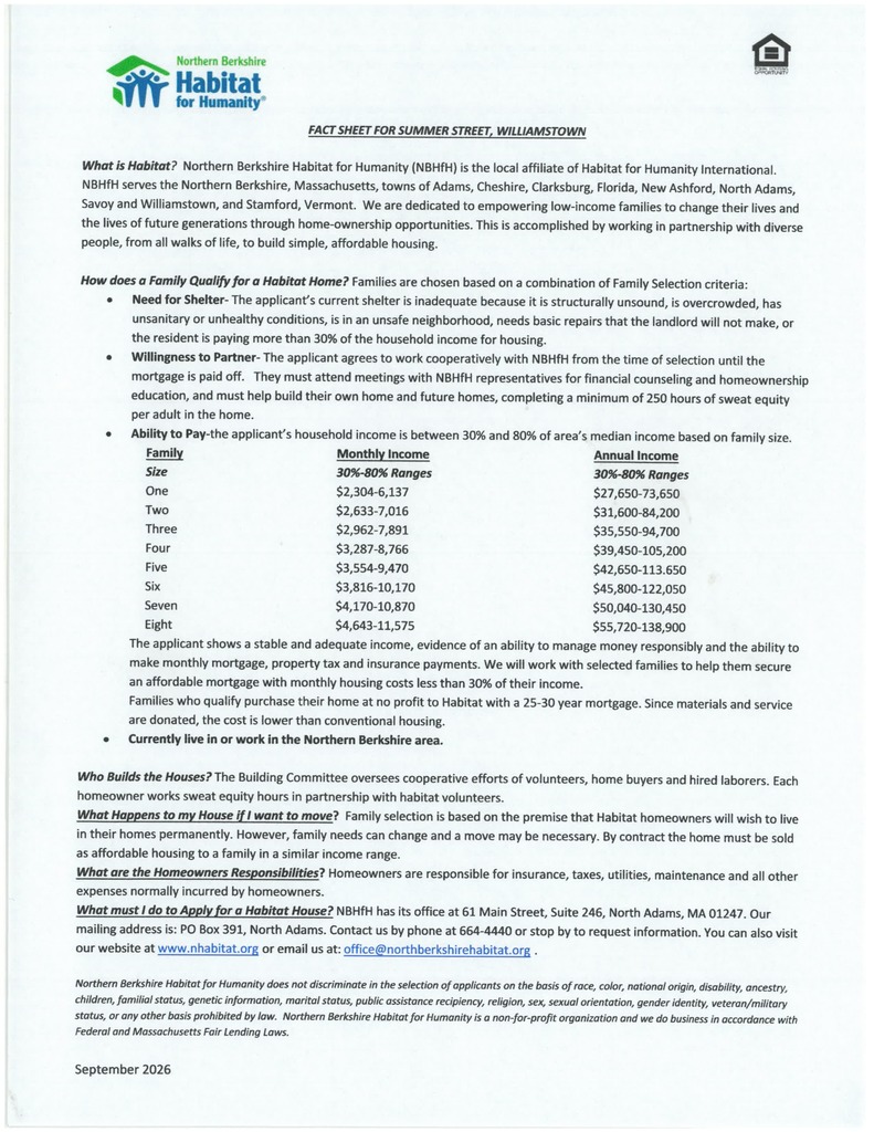 Habitat for Humanity Flyer