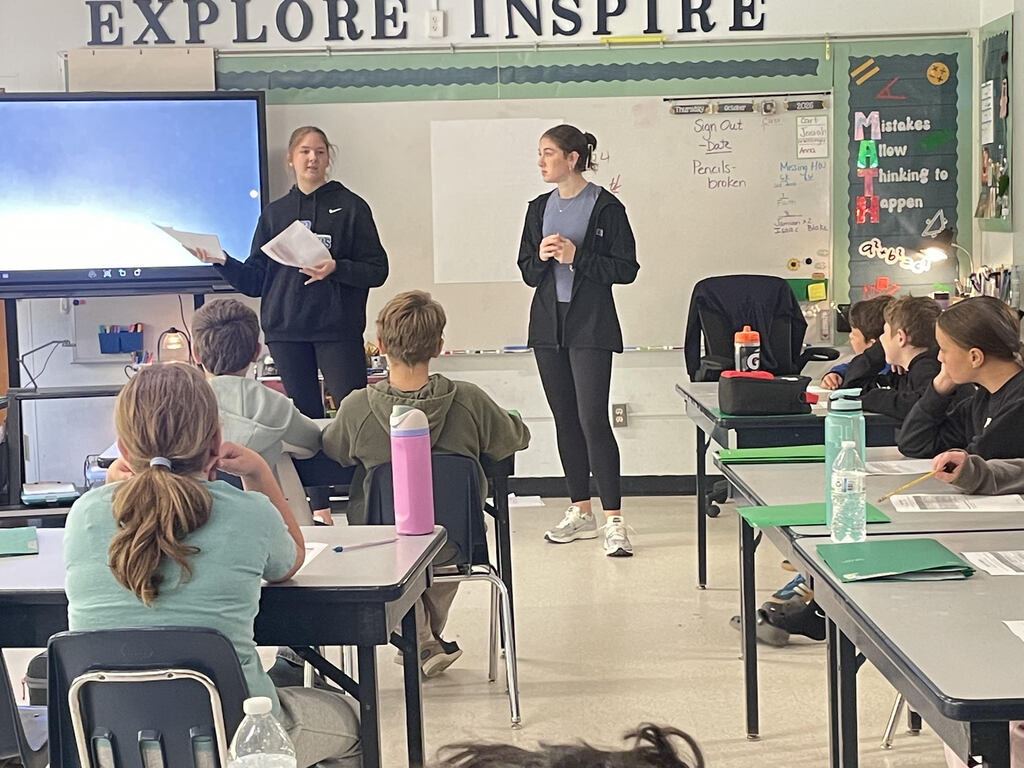 Drury Students leading POG event at Clarksburg Elementary