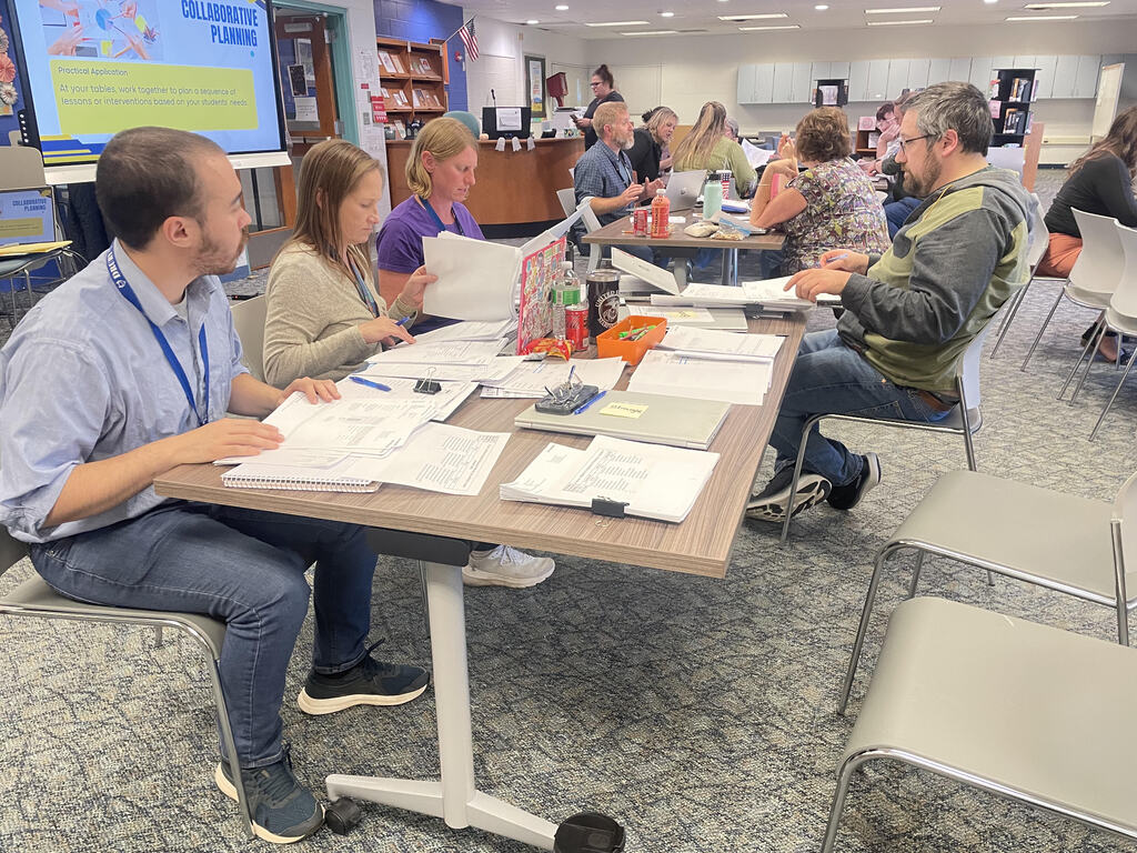 Teachers engaged in PD