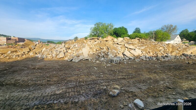 The pile that was the old school last month has been completely removed.