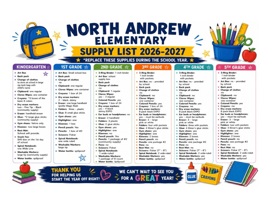 Elementary Supply List 26-27