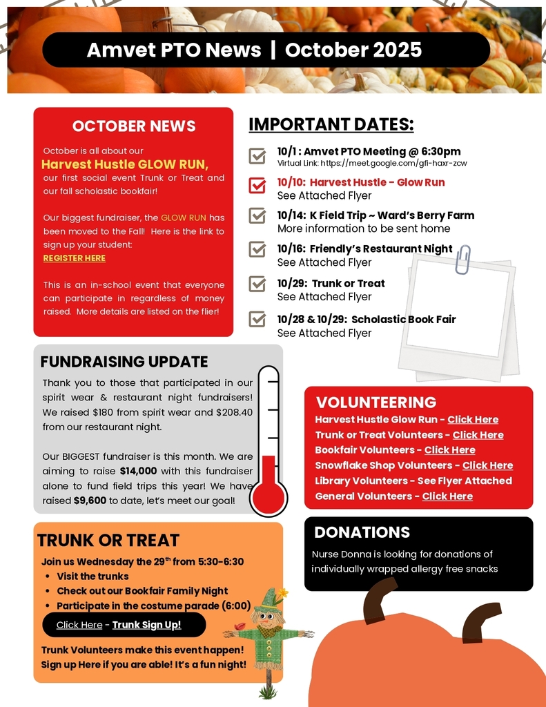Amvet PTO - October Newsletter 