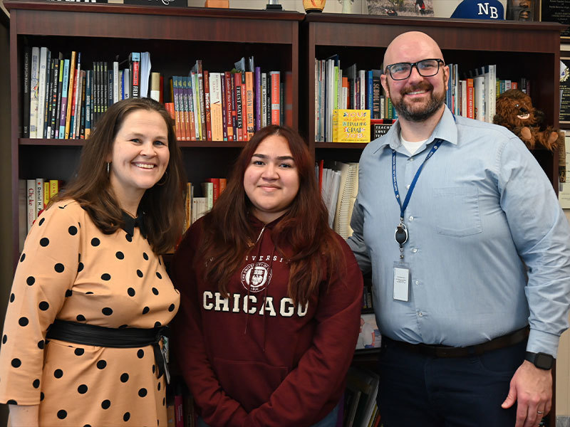 Ashley Campos, Colleen Ligonde, and Trevor Sloat