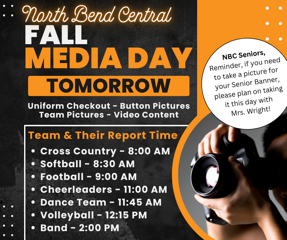 Fall Media Day Tomorrow