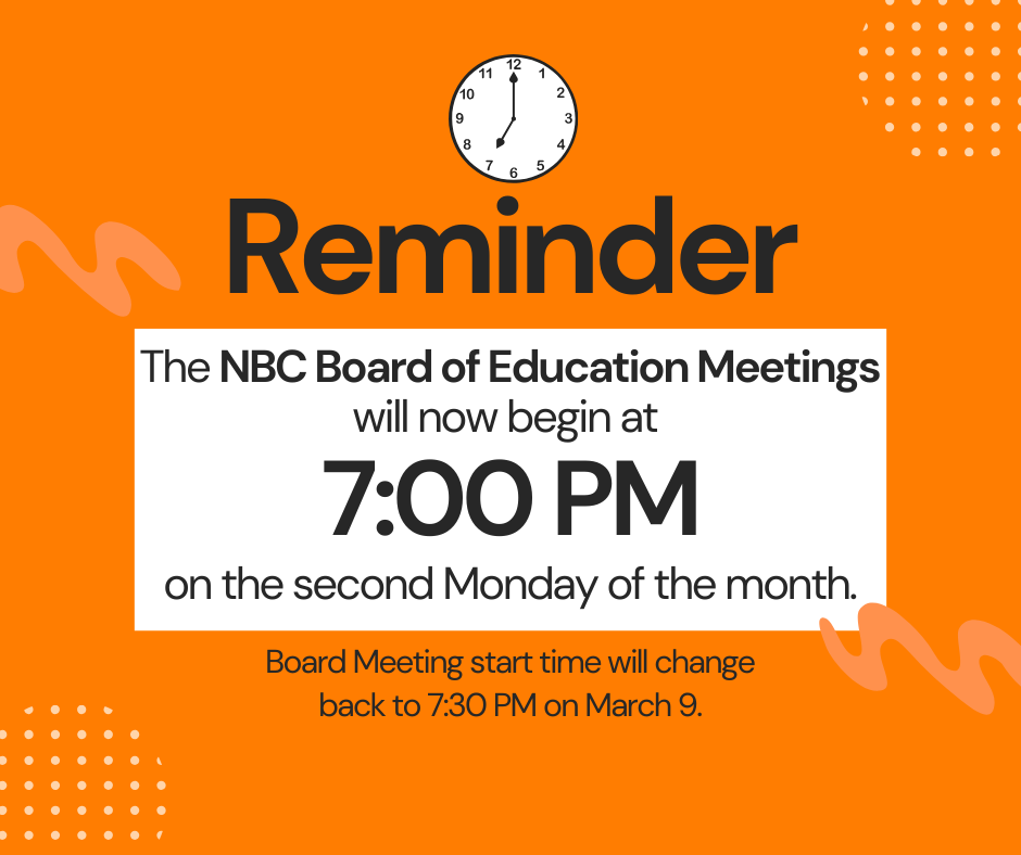 Board Meeting Starts at 7 pm