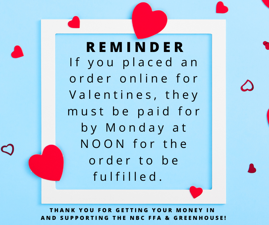 Valentine Orders Reminder