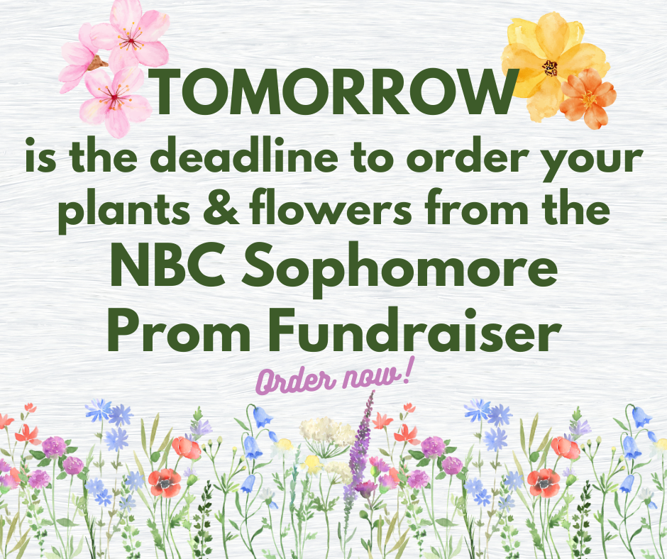 Plant Sale Due tomorrow