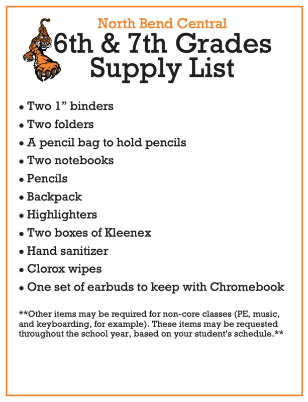 6 & 7 Supplies