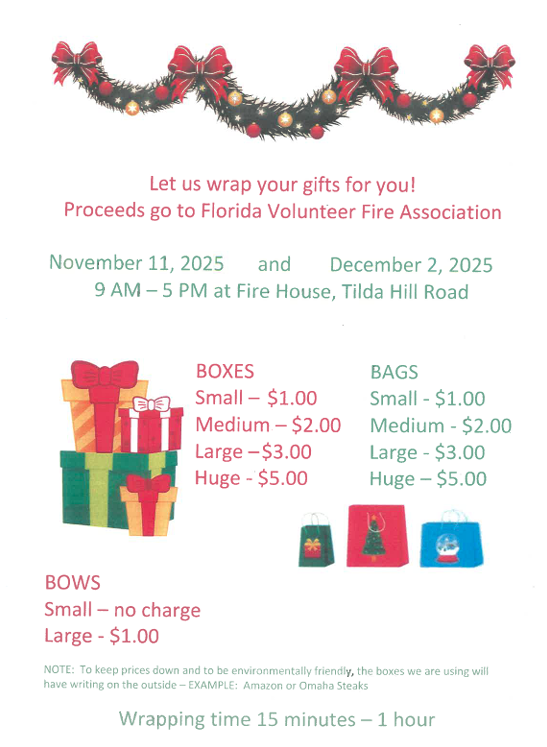 Florida Fire Department Fundraiser