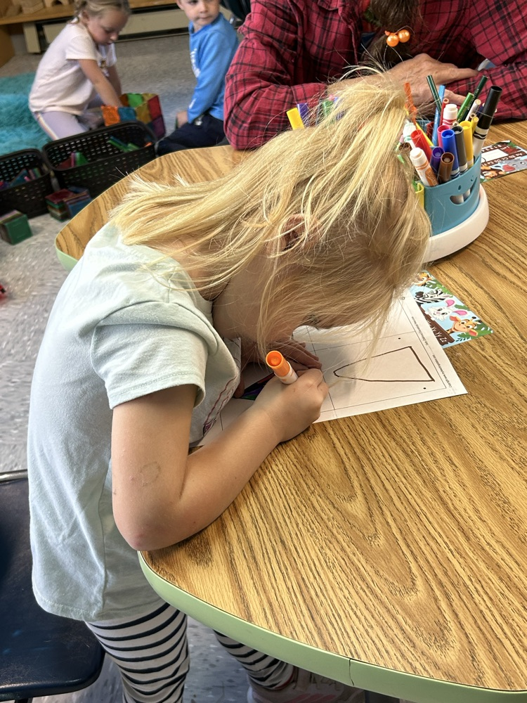 Working hard on drawing triangles