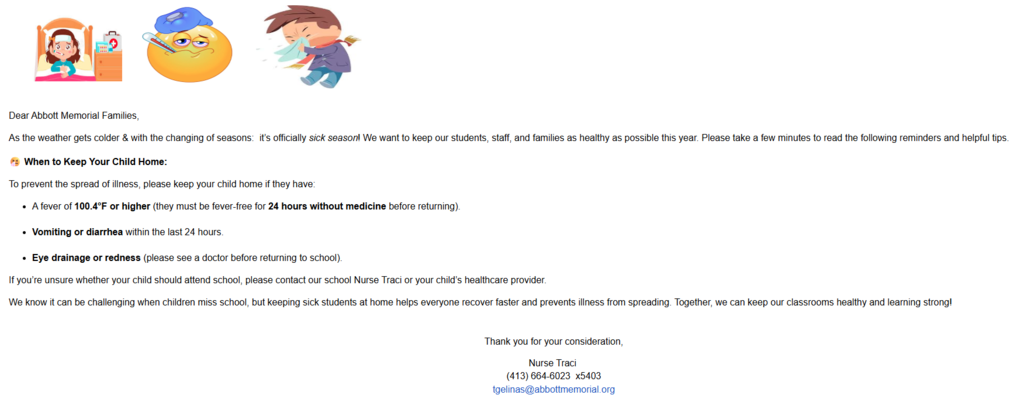 When to keep your child home....