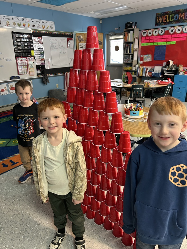 Building with 100 cups