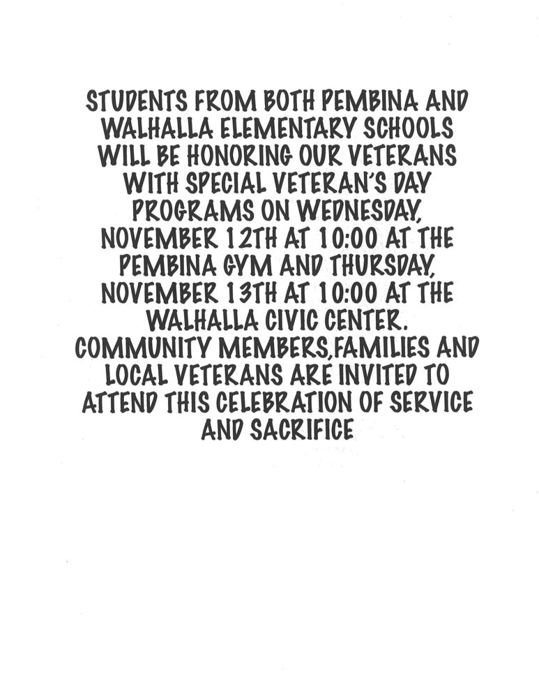 Veteran's Day Program