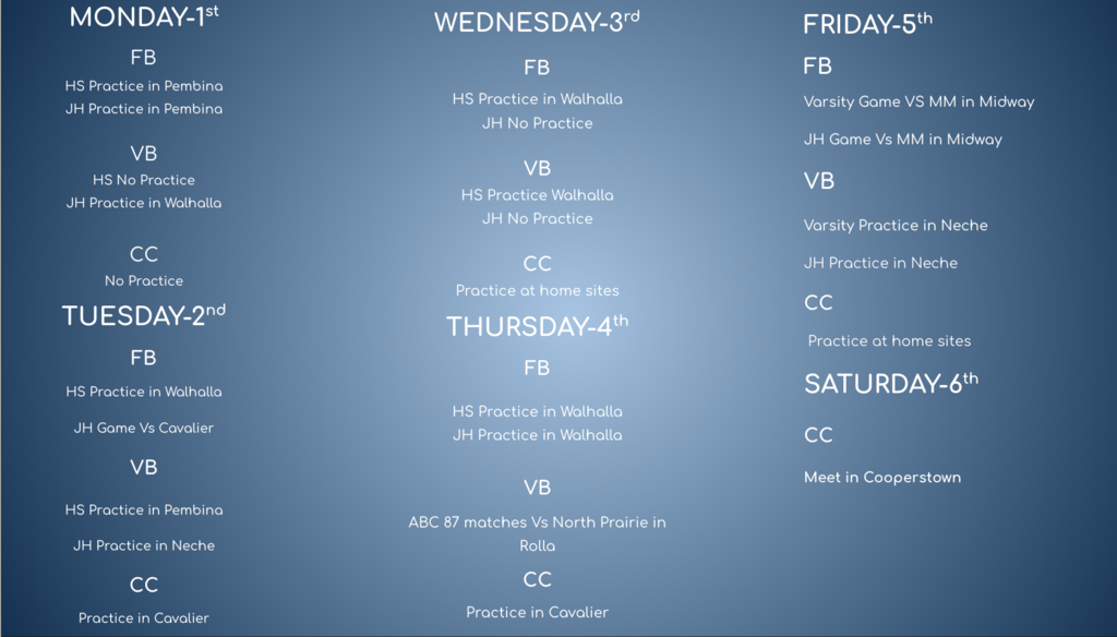 Weekly Events
