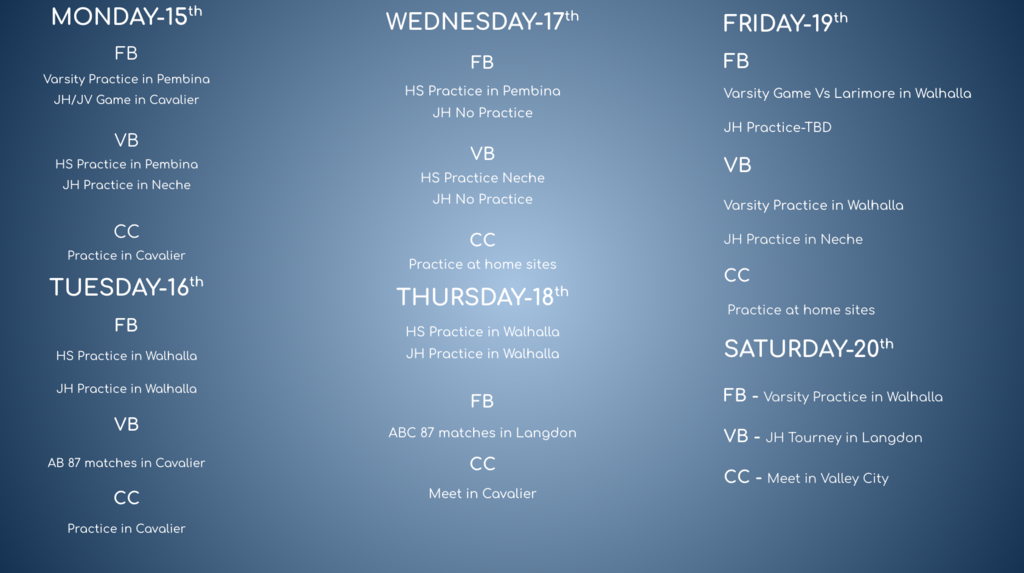 Weekly Events