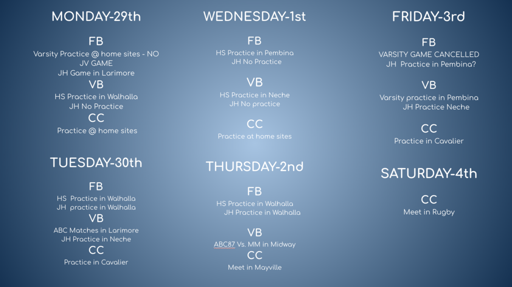 Weekly Events