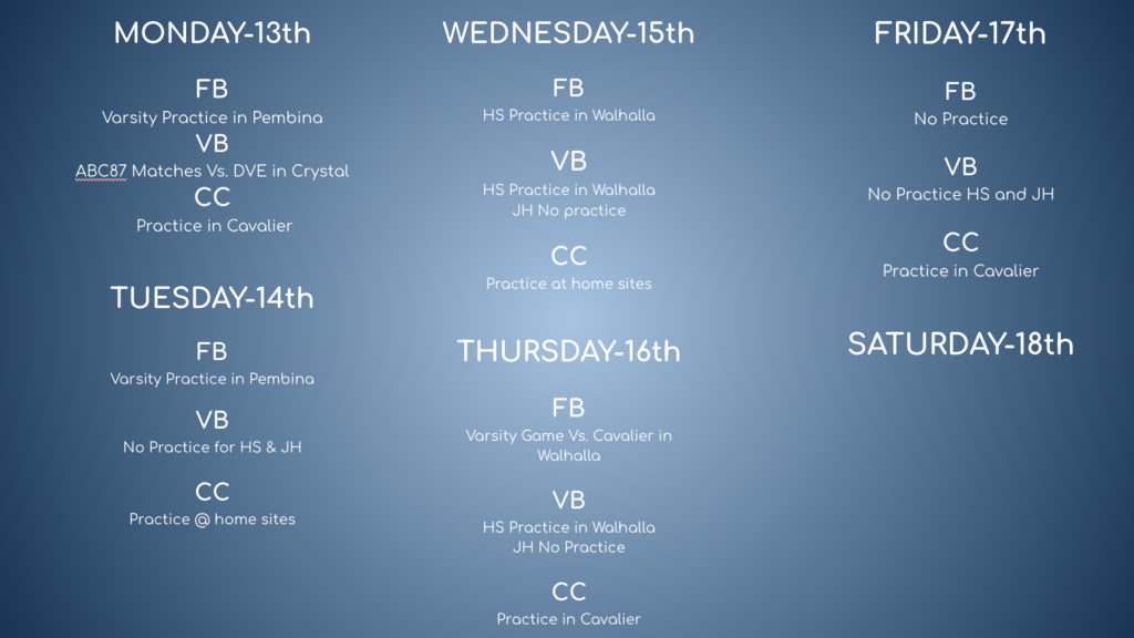 Weekly Events