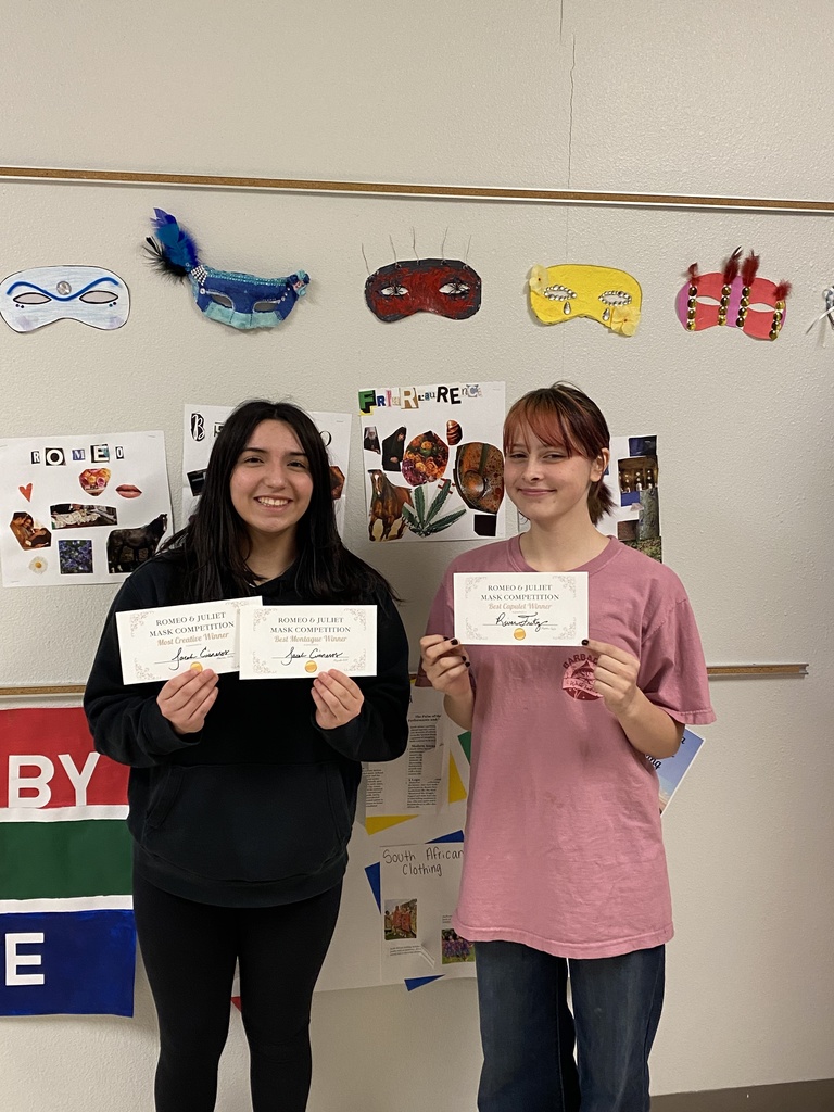 Romeo & Juliet Mask Winners