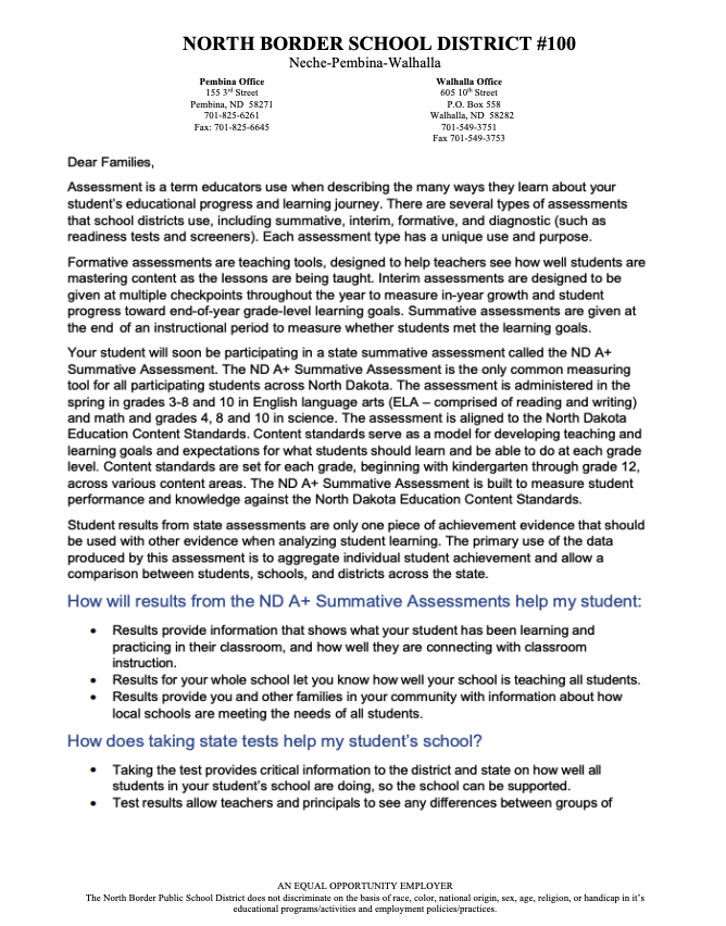 INFO FROM DPI AND DISTRICT P1