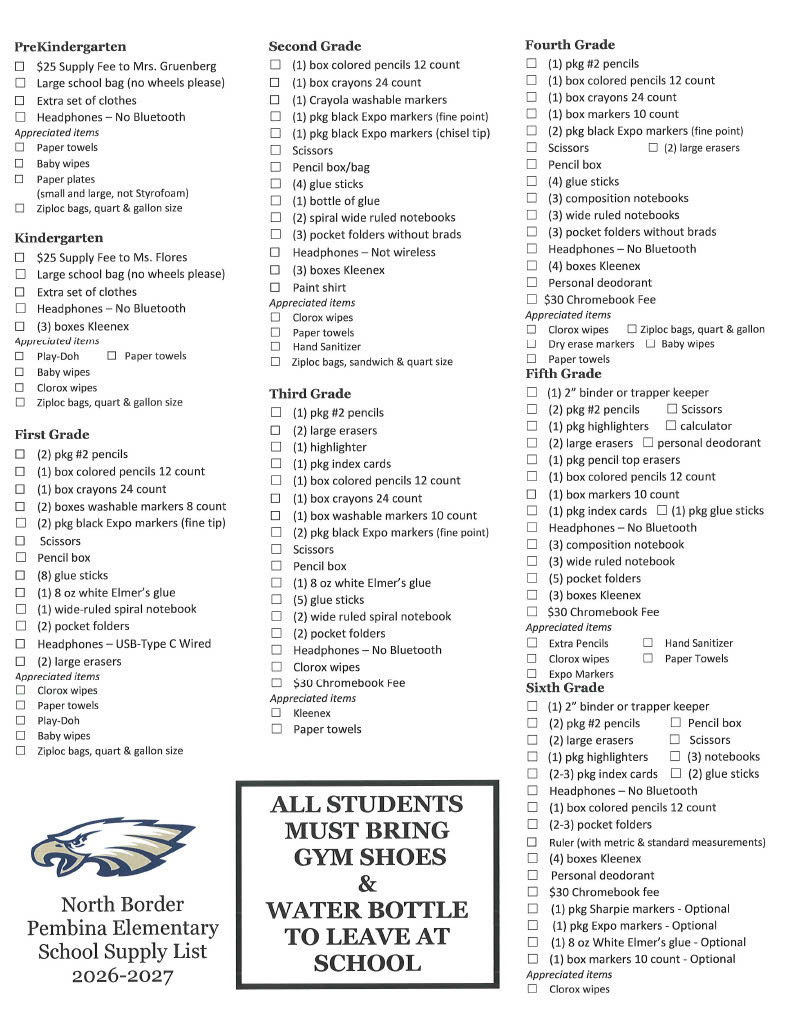 supply list