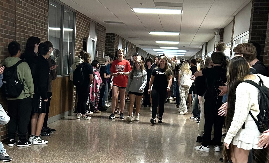 walking pep rally