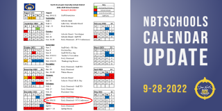 NBTSchools Calendar Update: 9-28-2022 | North Brunswick Township High School