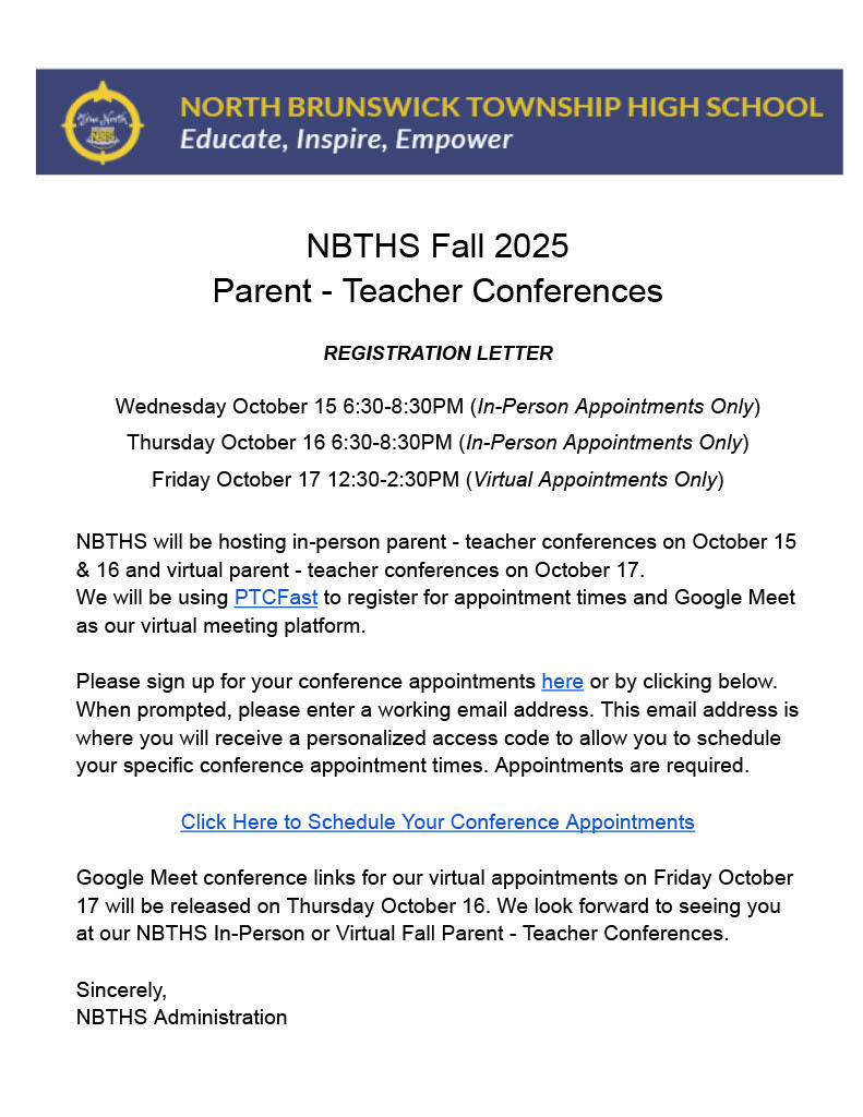 Fall Parent/Teacher Conferences 2025