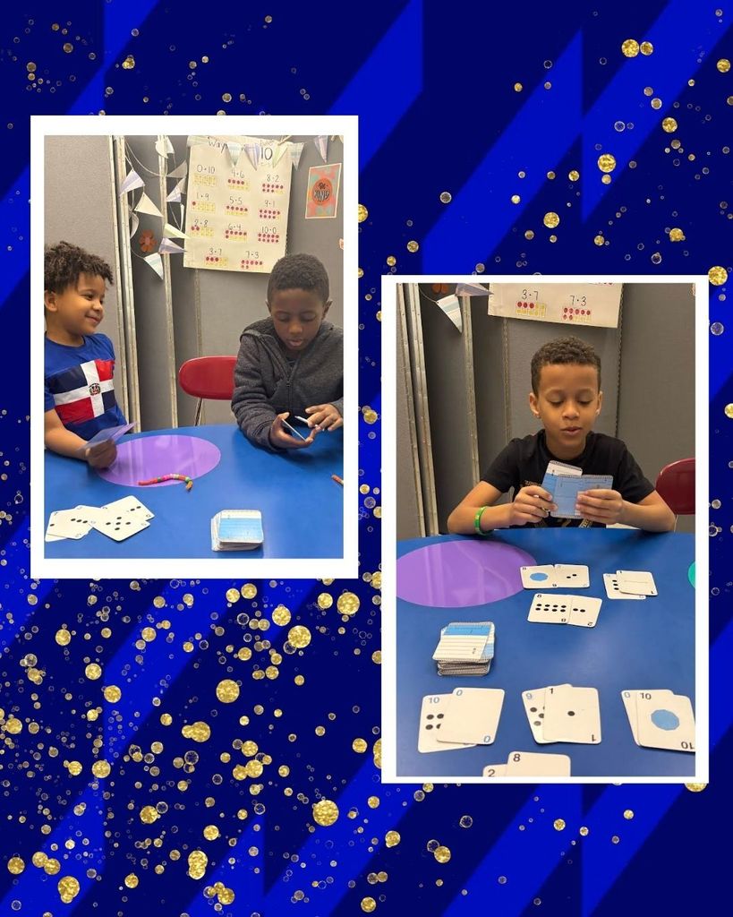Students playing a math game