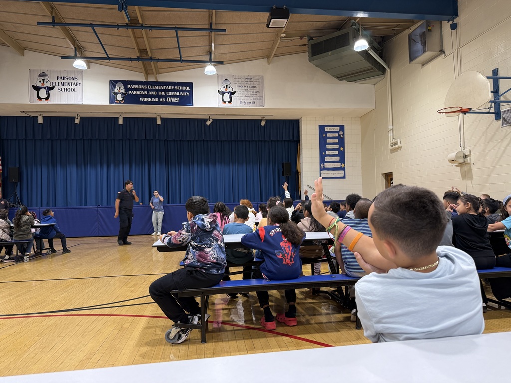 Parsons School was visited by the fire department today to learn about fire safety!